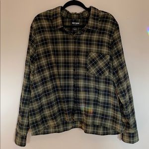 Hot Topic Flannel with Skull Back XXL PLUS